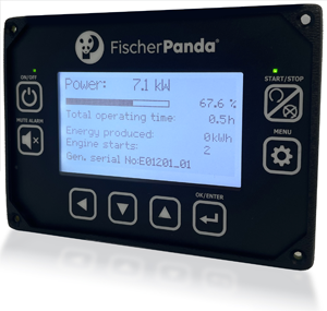 Remote control panel with digital hour meter